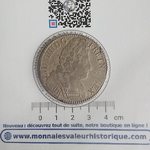 LOUIS XIV LE GRAND OU LE ROI SOLEIL Écu aux trois couronnes 1709 Rouen