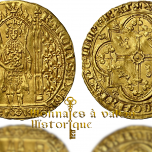 France – Charles V “the Wise” (1364–1380) – Gold Franc à Pied, 1365  ✨FDC✨