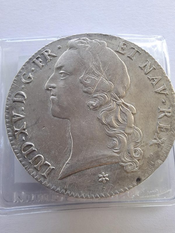 Très rare 💰👑 – Écu au bandeau – Louis XV (1715–1774), 1748, Caen