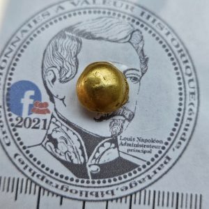 Statère Gaulois en OR SÉNONS (région de Sens) Statère globulaire à la croix