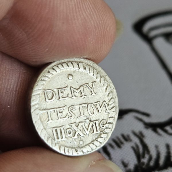 Poids monétaire demi-teston – Apparence argent – Image 3
