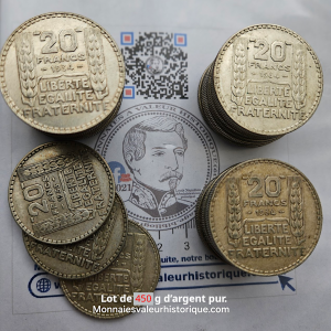 Lot Investisseur – 33 x 20 Francs Turin en Argent (1929-1939)