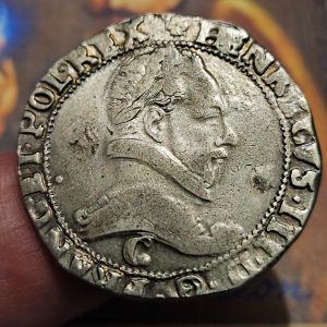✨ Magnifique Franc au col plat – Henri III (1582, atelier de Saint-Lô)