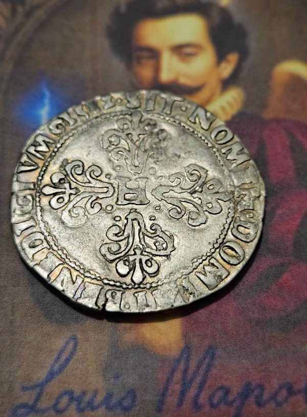 ✨ Magnifique Franc au col plat – Henri III (1582, atelier de Saint-Lô) – Image 4