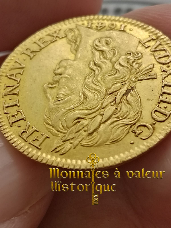 Louis XIII Louis d’or 1641 A (Paris) – Image 9