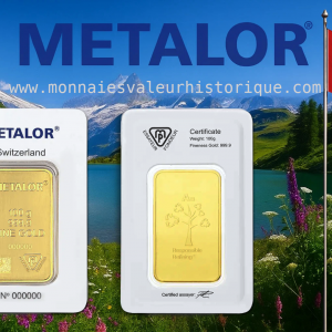 Lingot d’or 100 g – Metalor Suisse – 999,9/1000