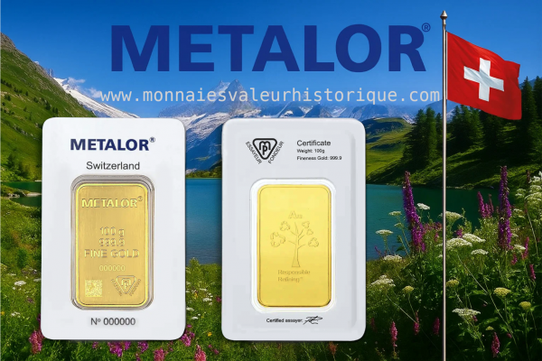 Lingot d’or 100 g – Metalor Suisse – 999,9/1000