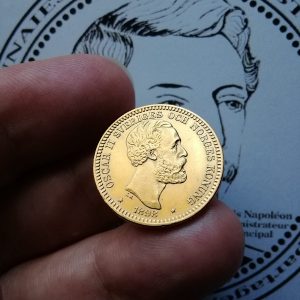 Pièce de monnaie 20 Kronor Or Oscar II de 1898