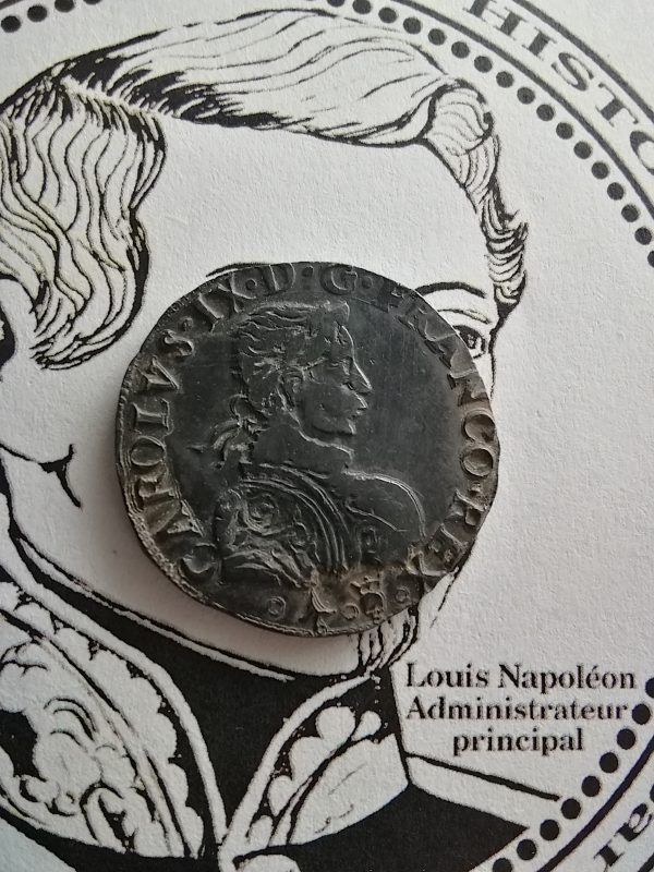 Charles IX, teston 9e type, 1562 Bourges – Image 2