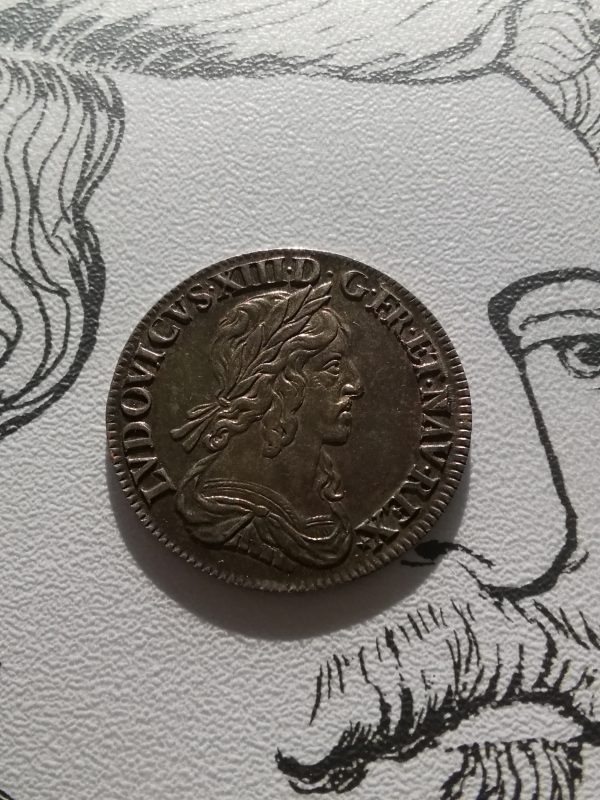 1/4 Écu Louis XIII Rose et étoile apres Rex état SUP – Image 4