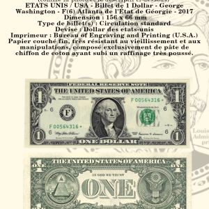 Billets 1 Dollar américain