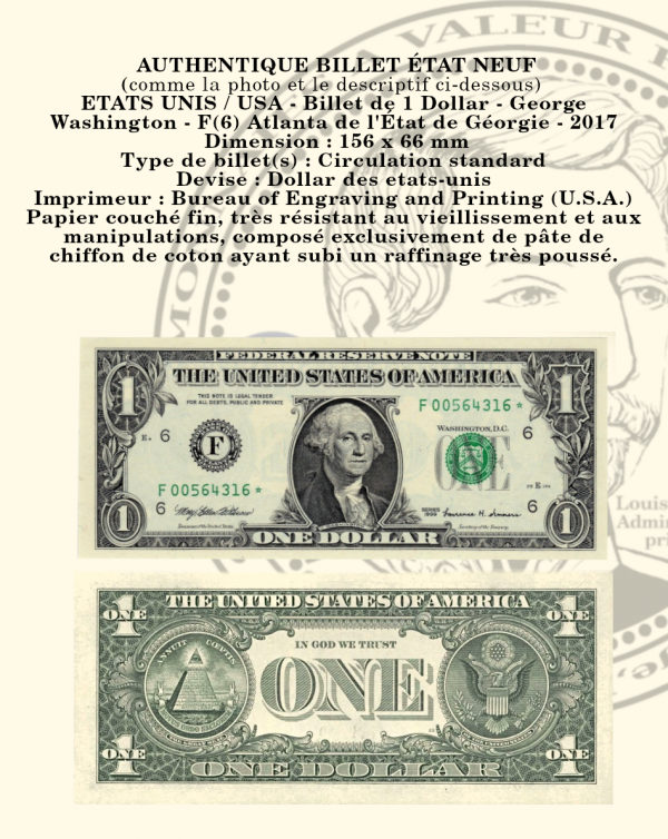 Billets 1 Dollar américain