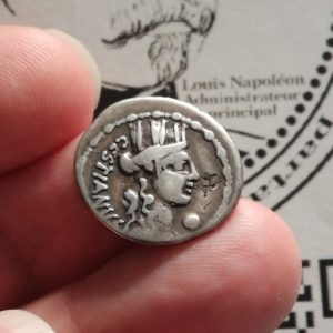 Monnaie romaine authentique denier FURIA