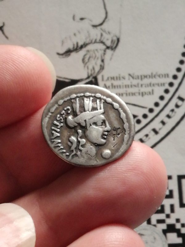 Monnaie romaine authentique denier FURIA
