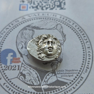 Drachme de Rhodes – Hélios et la rose – SUP