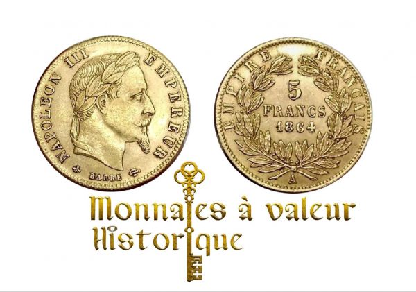 splendide 5 francs 1864 Paris SPL
