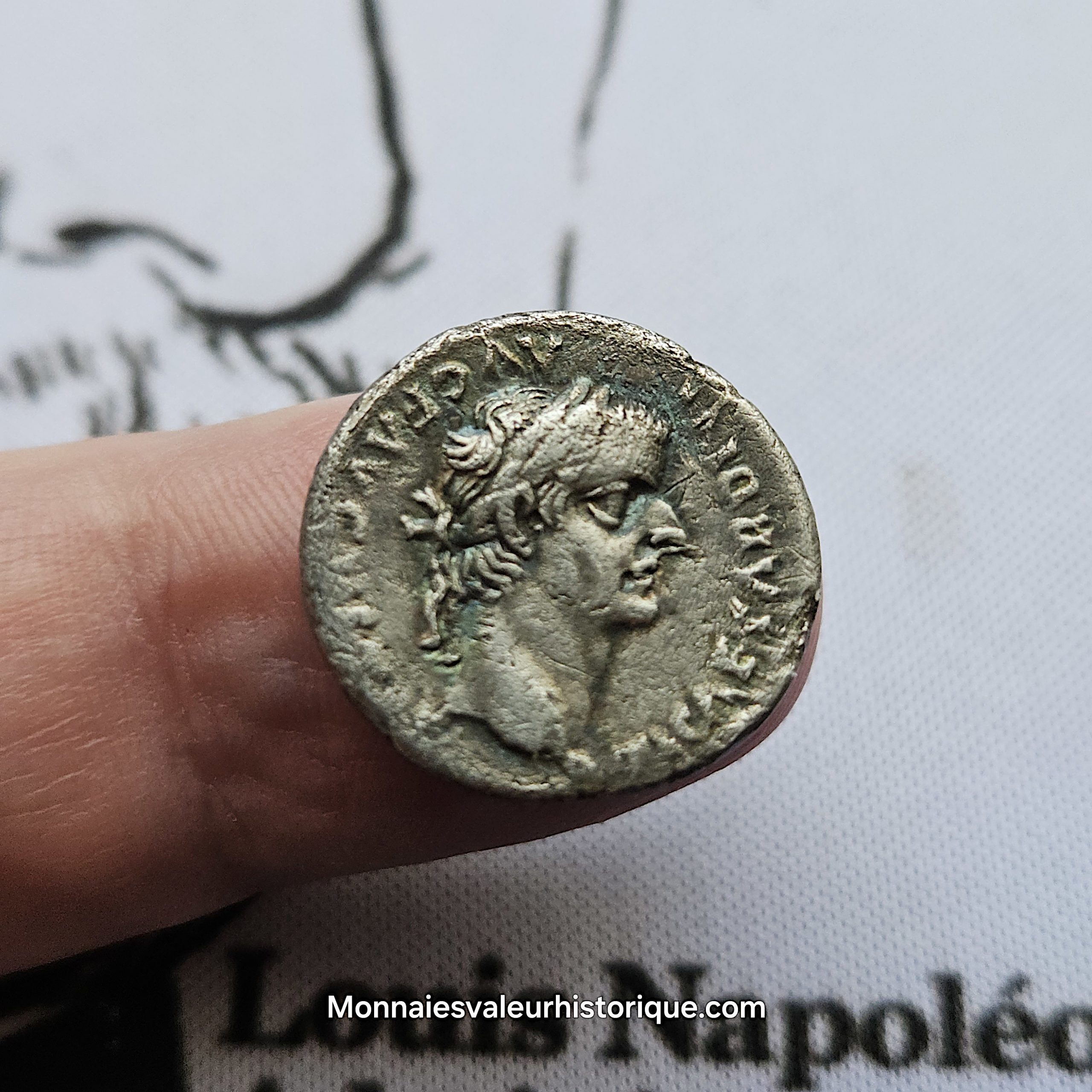 Denier de Tibère (22-30 ap. J.-C.) – Argent TTB+ ✝️ “Trente pièces d’argent” – Image 2