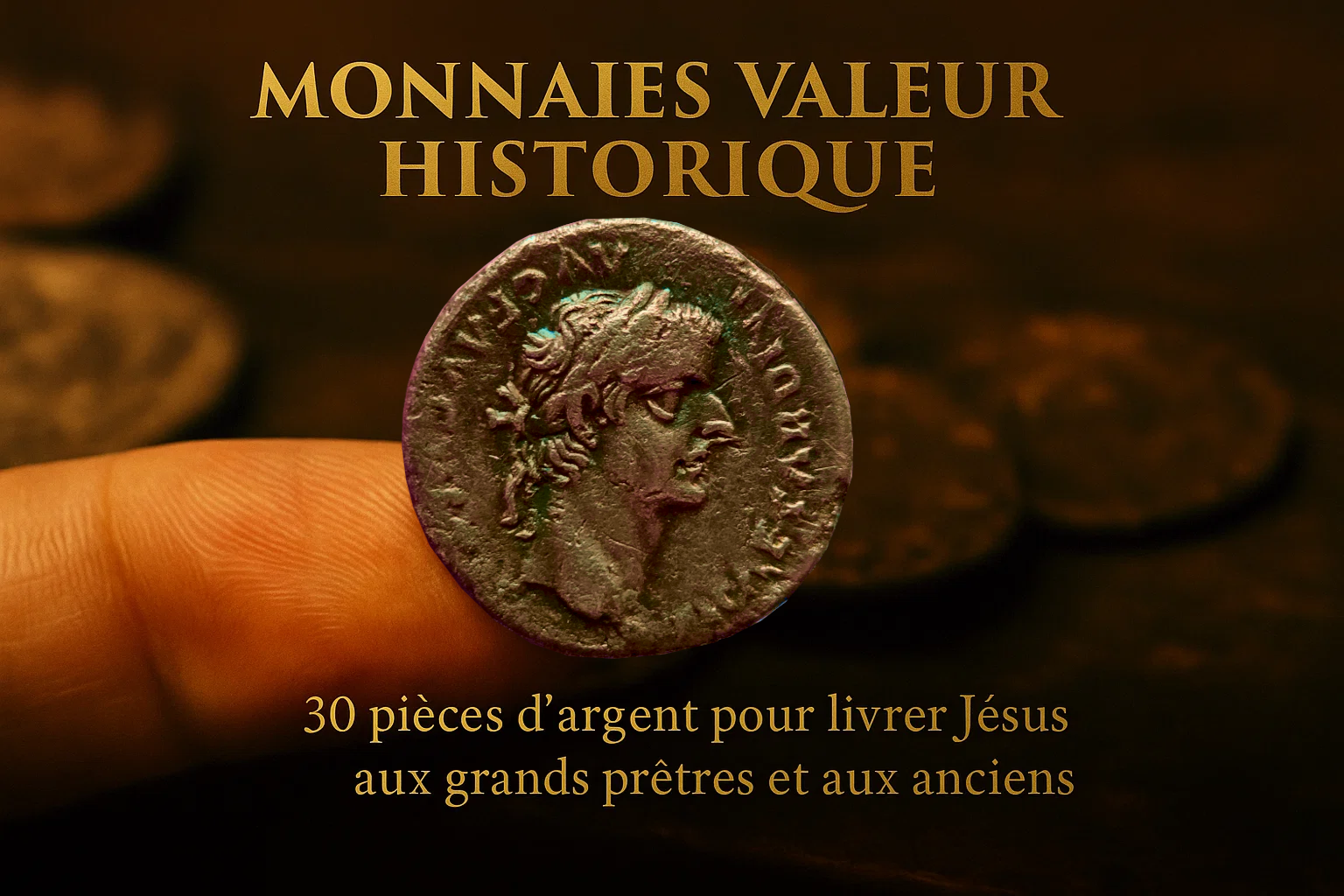 Denier de Tibère (22-30 ap. J.-C.) – Argent TTB+ ✝️ “Trente pièces d’argent”