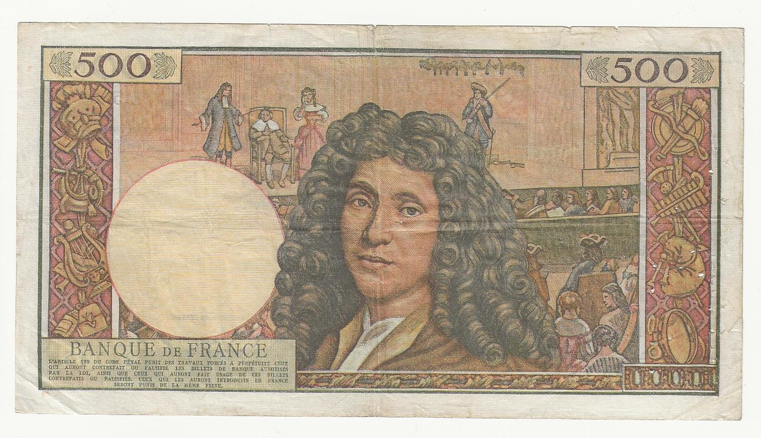 FRANCE – RARE Billet de 50 Nouveaux Francs – Molière – Image 2