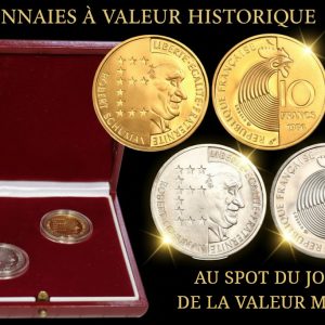 Rare coffret Belle Épreuve – 10 Francs Robert Schuman Or & Argent, 1986