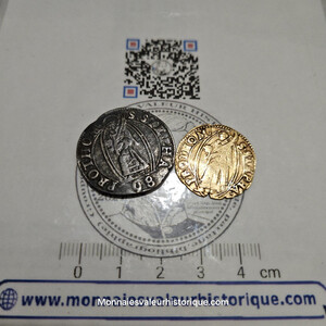 Teston historique de Metz – Aigle bicéphale et armes de la cité (1598)