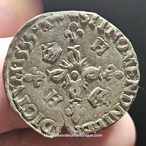 Henri II Douzain aux croissants 1555 Lyon