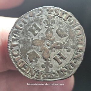 Henri II Douzain aux croissants 1549 Rouen