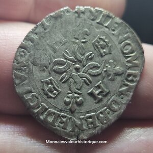 Henri II Douzain aux croissants 1551 Bourges - Très très rare R5