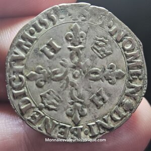 Henri II douzain aux croissants 1551 Rouen