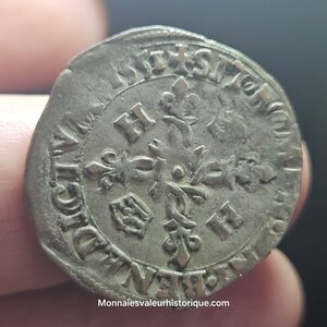 Henri II douzain aux croissants 1551 Saint-Lô