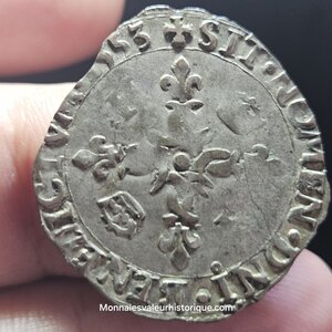 Henri II Douzain aux croissants 1553 Rennes