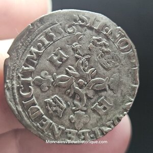 Henri II Douzain aux croissants 1550 Saint-André de Villeneuve-lès-avignons - fautée