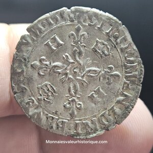 Henri II Douzain aux croissants 1551 Rouen