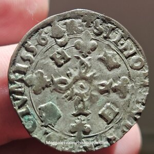 Henri II Douzain aux croissants 1556 Bordeaux