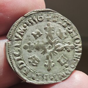 Henri II Douzain aux croissants 1550 La Rochelle