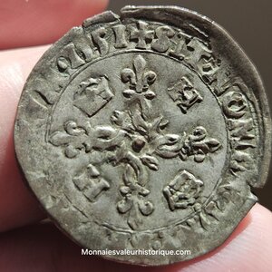 Henri II douzain au croissants 1551 La Rochelle