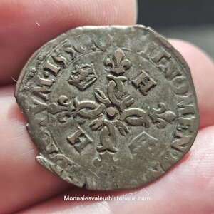 Henri II douzain au croissants 1550 Montélimar