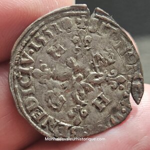 Henri II douzain au croissants 1551 Angers