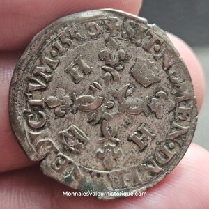 Henri II douzain au croissants 1550 Saint-André de Villeneuve-lès-avignons