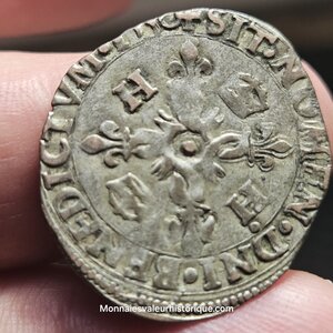 Henri II douzain au croissants 1550 La Rochelle