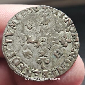 Henri II douzain au croissants 1550 Toulouse - très rare R2