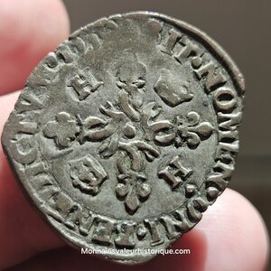 Henri II Douzain aux croissants 1550 La Rochelle