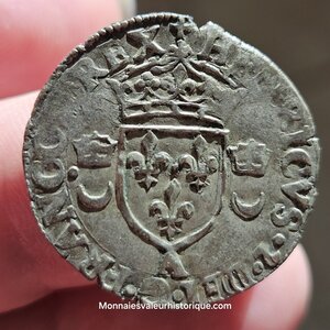 Henri II Douzain aux croissants 1550 Paris