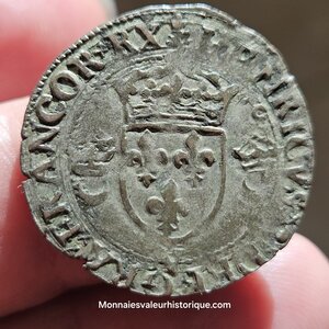 Henri II Douzain aux croissants 1551 Montpellier très très RARE R5