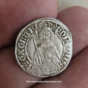 AQUITAINE DUCHÉ D'AQUITAINE ÉDOUARD LE PRINCE NOIR Hardi très RARE Figeac