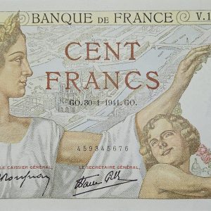 100 Francs Sully France 1939-1945 SUP