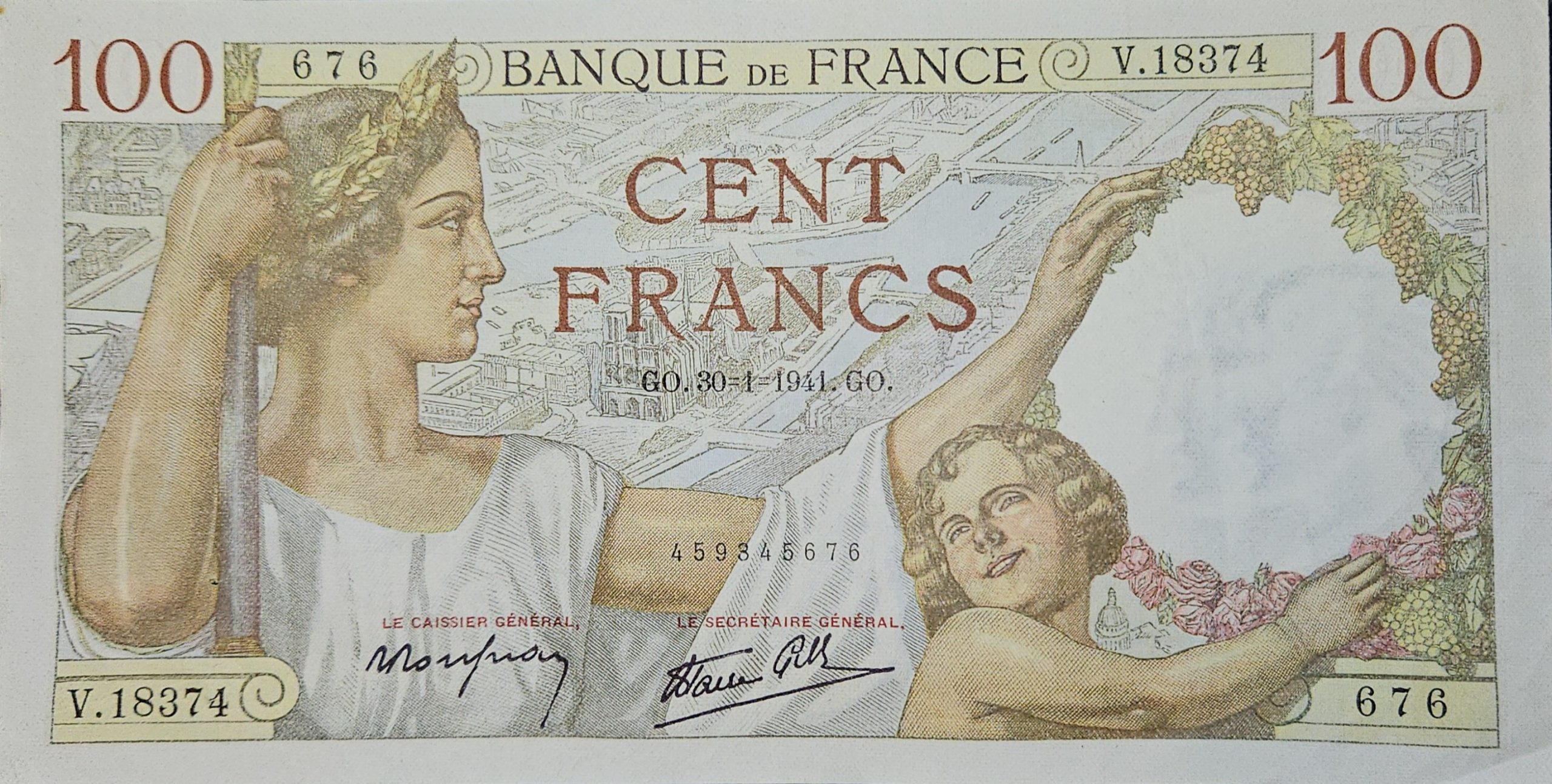 100 Francs Sully France 1939-1945 SUP
