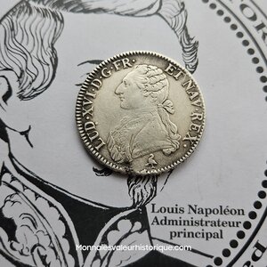 Écu Louis XVI 1783 Paris – Pièce de collection – TTB+ – Superbe patine