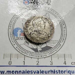 Louis XV, dit le bien-aimé Sixiéme d'écu de France 1721 Montpellier