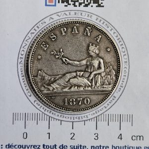 5 Pesetas 1870 Argent